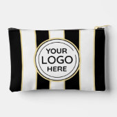 Elegante chique Logo B&W Golden Stripes Etui (Achterkant)