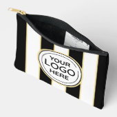 Elegante chique Logo B&W Golden Stripes Etui (Open)