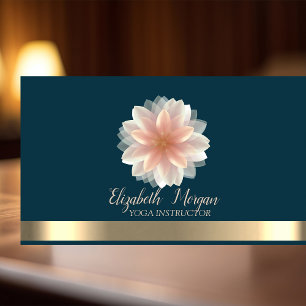 Elegante Chique Lotus Gouden Streep Visitekaartje