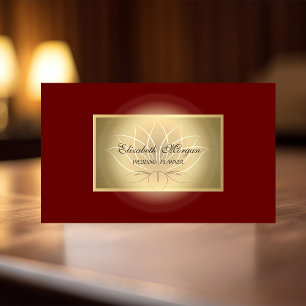 Elegante Chique Lotus Professional,Nepgoud,Rood Visitekaartje