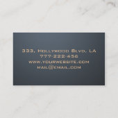 Elegante chique luxe hedendaagse gouden glitter visitekaartje (Achterkant)