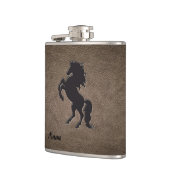 Elegante chique luxe lederen look paard heupfles (Links)