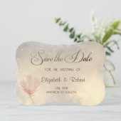 Elegante Chique Magnolia Bewaar de Datum Save The Date (Staand voorkant)