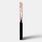 Elegante Chique Masker Roze Goud Glitter Druppels Case-Mate iPhone Case (Achterkant / Links)