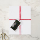 Elegante chique minimalistische enkele foto kerst cadeaulabel (Met Touw)