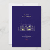 Elegante chique minimalistische kerstvakantie Kaar Feestdagenkaart (Voorkant)