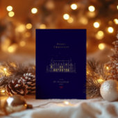 Elegante chique minimalistische kerstvakantie Kaar Feestdagenkaart