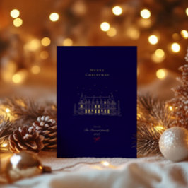 Elegante chique minimalistische kerstvakantie Kaar Feestdagenkaart