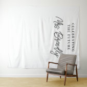 Elegante chique minimalistische Vrijgezellenfeest  Wandkleed (In Situ (horizontaal))