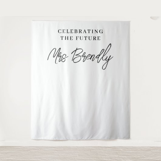 Elegante chique minimalistische Vrijgezellenfeest  Wandkleed (Voorkant)