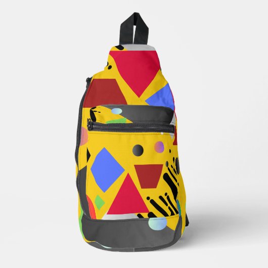 Elegante chique moderne geometrische stijl jongen sling bag (Voorkant)