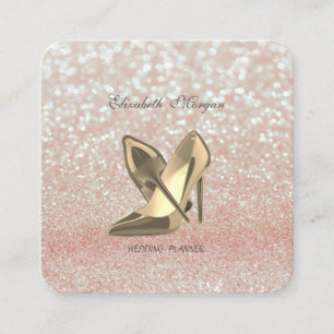Elegante Chique Moderne Glitterende Bokeh-Hoge Ha Vierkante Visitekaartje