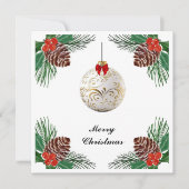 Elegante chique moderne kleurrijke vrolijke kerstb feestdagenkaart (Voorkant)