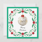 Elegante chique moderne kleurrijke vrolijke kerstb feestdagenkaart (Voorkant)