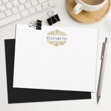 Elegante Chique Moderne Monogram Zwar Goud 