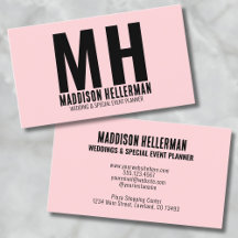 Elegante Chique Moderne Roze Monogram