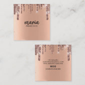 Elegante chique moderne vierkante minimalistische  vierkante visitekaartje (Voorkant / Achterkant)