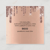 Elegante chique moderne vierkante minimalistische  vierkante visitekaartje (Achterkant)