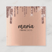 Elegante chique moderne vierkante minimalistische  vierkante visitekaartje (Voorkant)