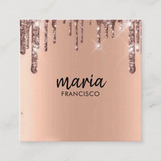 Elegante chique moderne vierkante minimalistische  vierkante visitekaartje (Voorkant)