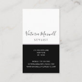 Elegante chique modieuze stijlvolle vrouw verticaa visitekaartje (Achterkant)