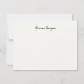 Elegante Chique Monogram Notitiekaartje (Voorkant)