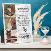 Elegante chique paard-herdenkingsfoto-collageplaqu fotoplaat (Zijkant)