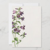 Elegante chique Paarse bloemenscript bruiloft Save The Date (Achterkant)