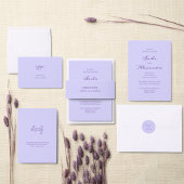 Elegante Chique Paarse Lavendel Kaart