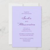 Elegante Chique Paarse Lavendel Kaart (Voorkant)