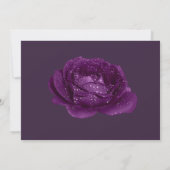 Elegante Chique Paarse Rozen Bewaar De Datum Save The Date (Achterkant)
