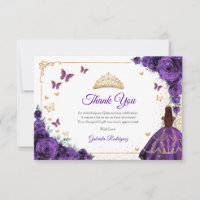 Elegante chique paarse rozen gouden Quinceanera