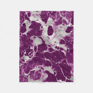 Elegante chique paarse violette abstracte patroon fleece deken