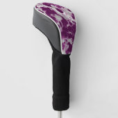 Elegante chique paarse violette abstracte patroon golfheadcover (Schuin)