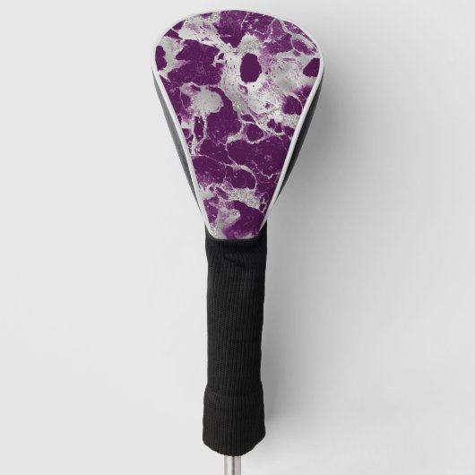 Elegante chique paarse violette abstracte patroon golfheadcover (Voorkant)