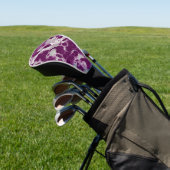 Elegante chique paarse violette abstracte patroon golfheadcover (Insitu)