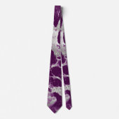 Elegante chique paarse violette abstracte patroon stropdas (Voorkant)