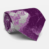Elegante chique paarse violette abstracte patroon stropdas (Opgerold)