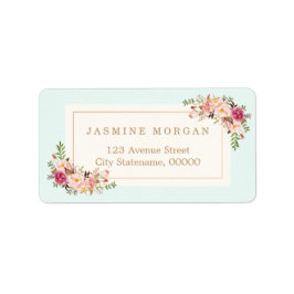 Elegante Chique Pastel Waterverf Bloemige Boetiek Etiket