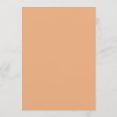 Elegante Chique Perzik Terracotta Boog Boho Trouwe Menu (Achterkant)