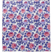 Elegante chique romantische bloemen  Roos Douchegordijn (Voorkant)
