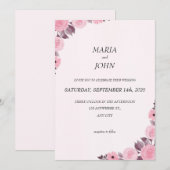 Elegante chique romantische minimalistische klassi kaart (Voorkant / Achterkant)