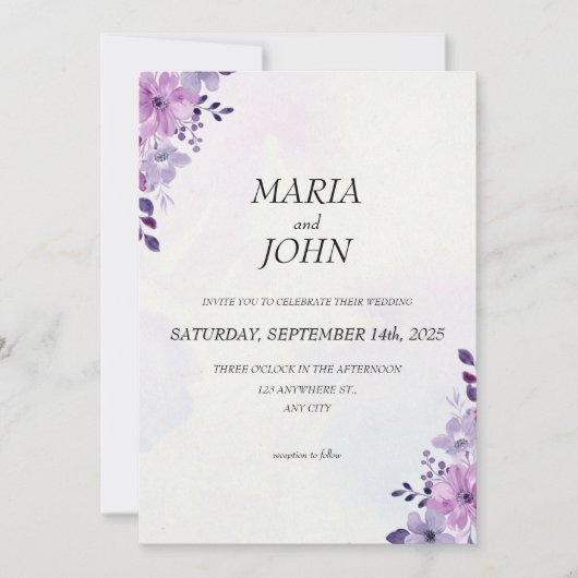 Elegante chique romantische minimalistische klassi kaart (Voorkant)