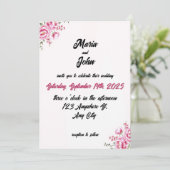 Elegante chique romantische minimalistische klassi kaart (Staand voorkant)