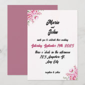 Elegante chique romantische minimalistische klassi kaart (Voorkant / Achterkant)