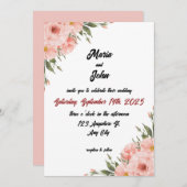 Elegante chique romantische minimalistische klassi kaart (Voorkant / Achterkant)