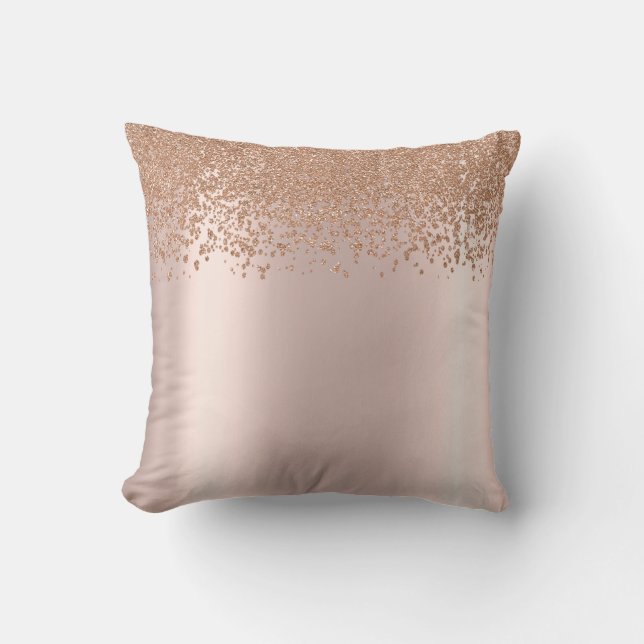 Elegante chique roze goud diamanten kussen (Voorkant)