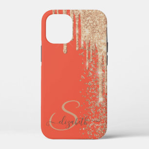 Elegante chique roze gouden glinsterende druppels  Case-Mate iPhone case