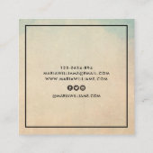 Elegante chique roze modern vierkant minimalistisc vierkante visitekaartje (Achterkant)