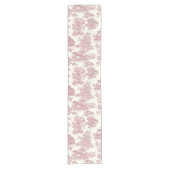 Elegante chique roze rustieke paarden Toile Korte Tafelloper (Voorkant)